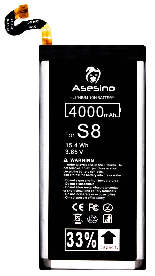 Samsung Galaxy S8 Replacement Battery 4000mAh (High Capacity) G950