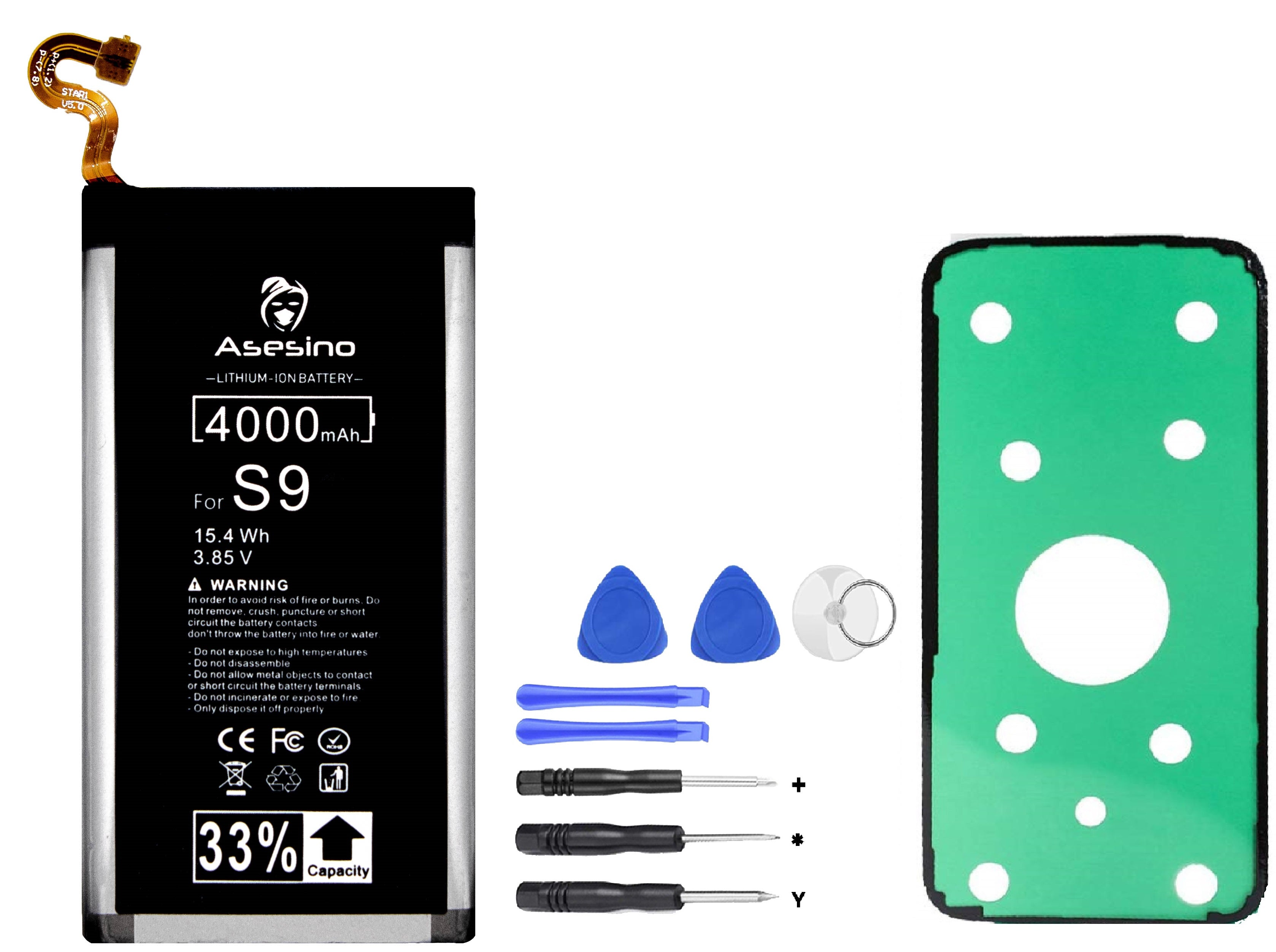 Samsung Galaxy S9 Battery 4000mAh (High Capacity) G960 (Premium Asesino)