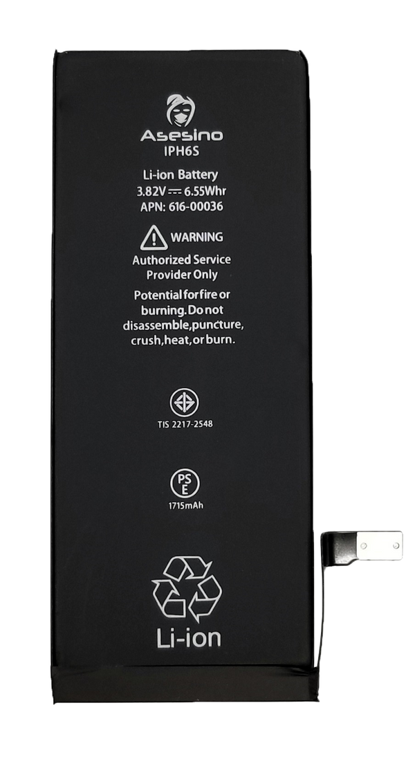 Apple iPhone 6S Replacement Battery 1715mAh A1633, A1688, A1700 (Premium Asesino)